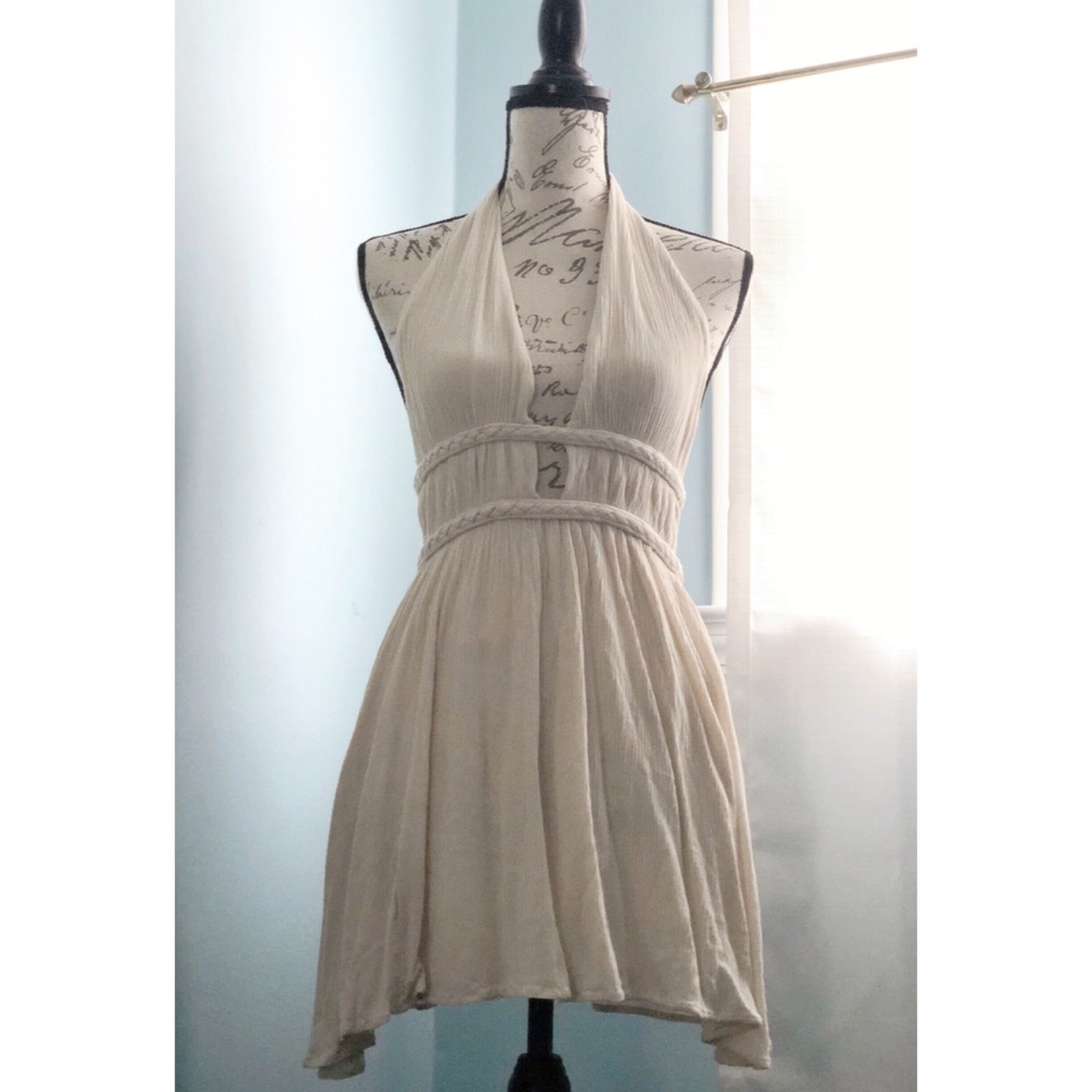 Oasis Halter Dress In Cream